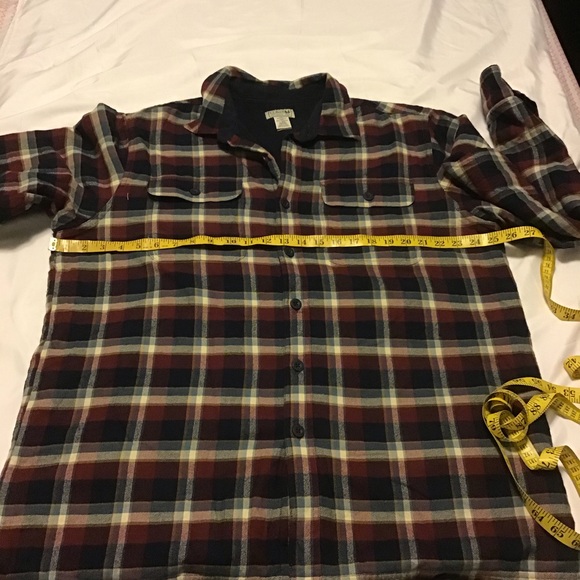 L.L. Bean fleece Lined Flannel Teddy Flannel - Picture 6 of 8